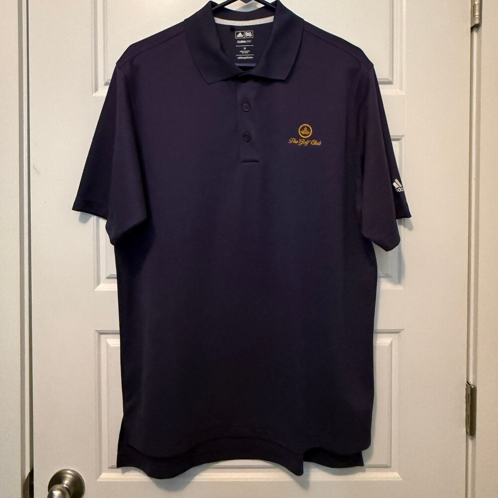 Adidas Purple Polo Shirt The Golf Club Short Sleeves Mens Medium